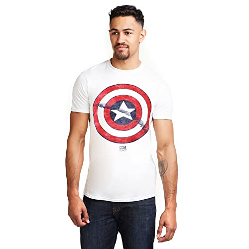 Preisvergleich Produktbild Marvel Herren Captain America T-Shirt, White, XL