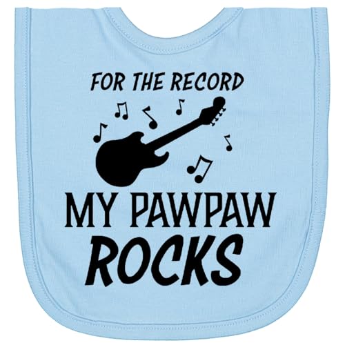 inktastic for the Record My Pawpaw Rocks Newborn Bib