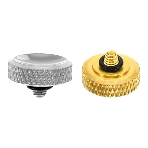 Pulsante di Scatto per Fotocamera 2pz Rilascio Morbido Otturatore in Rame Puro Scolpito Adatto per Dorato argento