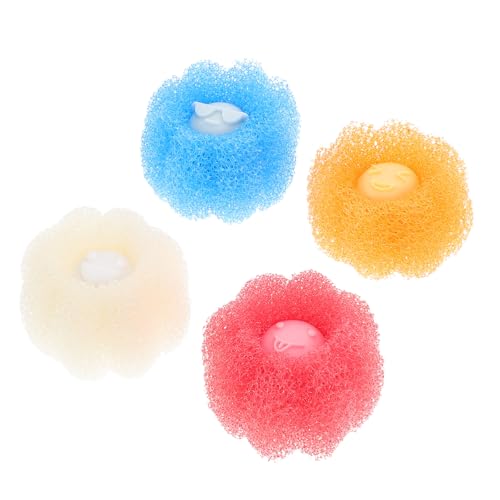 HEMOTON 4 Stück Pack Fusselbälle für Waschmaschine Tierhaarfänger und Flusenentferner Wiederverwendbare Wäschebälle gegen Verheddern Geeignet für Haushaltswaschmaschinen