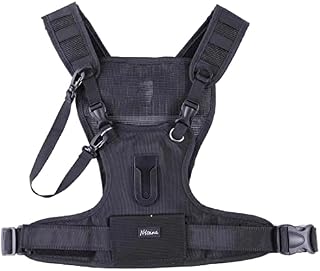 Nicama Camera Carrier Chest Harness Vest with Mounting Hubs & Backup Safety Straps for 1 Camera Canon 6D 5D2 5D3 Nikon D800 D810 Sony A7S A7R A7S2 Sigma Olympus DSLR for Hiking