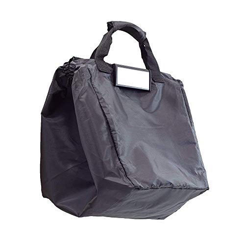 achilles Einkaufswagentasche faltbar mit Kühleinsatz, Kühltasche, Einkaufstasche für alle gängigen Einkaufswagen, Tasche für den Einkaufswagen, Einhängetasche, Schwarz, 54x35x39 cm