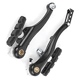 Keenso Mountain Bike V Brake Set, Durability and Lightweight, Easy Installation, for Emergency Situations, Aluminum Alloy, Black (Sold in Single Pair