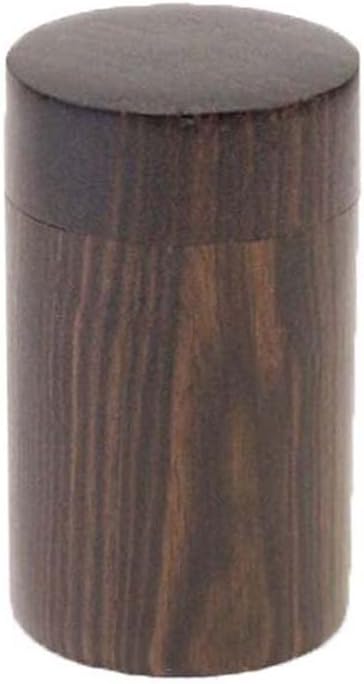 Black Wooden Toothpick Holder for Home Restaurant Natural Dispenser Round