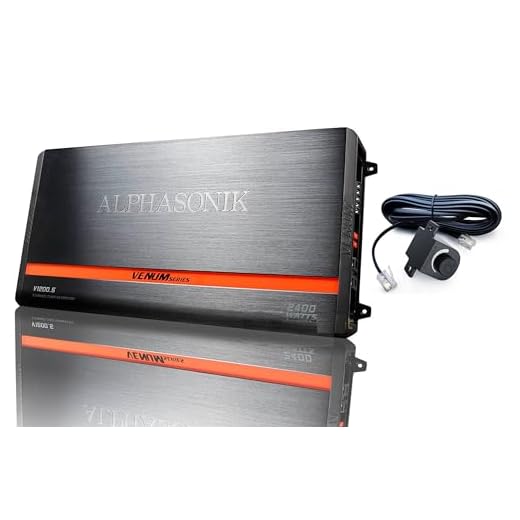 Alphasonik V1200.5 Venum Series 2400 Watts Max 5-Channel Car Amp with Power Plant Chip 4-Way Protection Circuitry Multi-Channel Bridgeable Class A/B Amp with Remote Bass Boost Control Knob Include