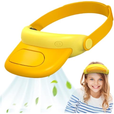 LMLMA Children Hat Bladeless Hidden Fan,3000mAh Usb Rechargeable Head Fan,Portable Hands Free Head Fan, sun hat Design, Adjustable headband, Three-Speeds Change For Sports, Outdoor Cover