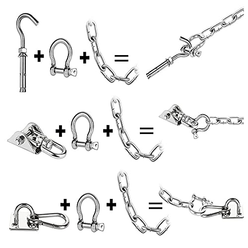 image for Yision 20pcs 1/4 Inch Screw Pin Anchor Shackle, M6 6mm Stainless Steel