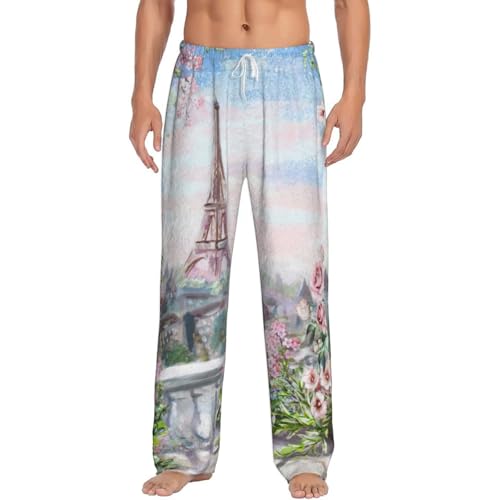 Pantalon de pyjama en polaire doux homme thermique contre le froid hivernal en intérieur