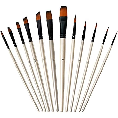 Conda Art Supplies Oil Paint Brushes for Acrylic Oil Watercolor Painting Arylic Painting Fine Art Painting Paint Brush Set Cover