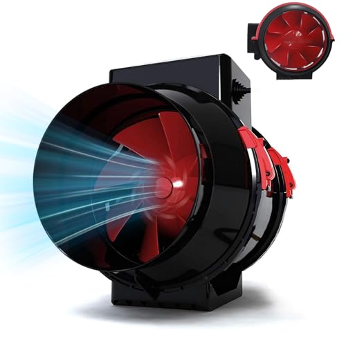Image of 4 Inch Inline Duct Fans 40W Ventilation Exhaust Fan with Adjustable Speed Controller and UK Plug Ideal for Kitchen Grow Tent Hydroponics Air Boosting Bathroom Shower Toilet Office Utility Room