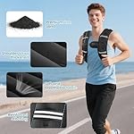 Weighted Vest, 8lb/12lb/16lb/20lb/25lb/30lb Weight Vest with Two Adjustment Straps for Men Women, Weight Vests with Reflective Stripe for Strength Training, Running, Jogging, Walking - Image 5