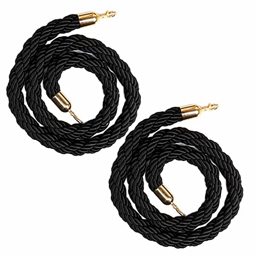 Corde de poteau VIP noire de 120 cm, corde de barrière durable