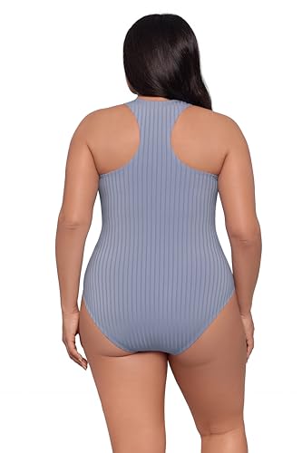 Women's Snap High Neck One Piece Swimsuit4