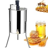 GmhXylophyte Centrifuga Elettrica da 140 W Estrattore di in Acciaio, con Regolatore di velocità, Coperchio Trasparente E Supporto Regolabile, per Apicoltori