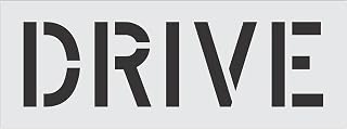 Drive Stencil with 10 inch Letters .060 Thick for Parking Lots Bendable and Reusable One Piece Plastic Template for Hotels Airports and Hotels by Marketing Holders