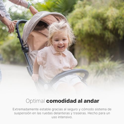 Hamilton by Yoop X1 Plus Silla de Paseo - Carga hasta 22 kg - Ligera, ajustable y maniobrable - Cochecito Premium con tecnología de plegado con una sola mano - Caqui