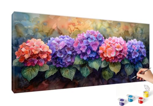 Pintar por numeros adultos flor 50x100cm para reducir el estres diario