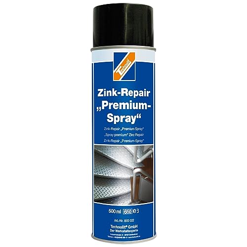 TECHNOLIT Zink-Repair Premium-Spray 500ml, Verzinkung, zur Ausbesserung, Grundierung, Anstrich, Rostschutz, überlackierbar