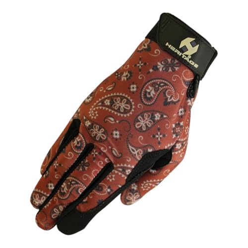 Heritage Children’s Printed Performance Riding Gloves-Jumper-5