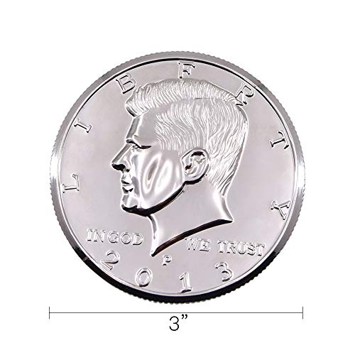 Sumag Jumbo Coin 3 Inch Half Dollar Magic Tricks Coin Appear Disappear Magic Close Up Accessories Illusion Props Gimmick Comedy #TOP1