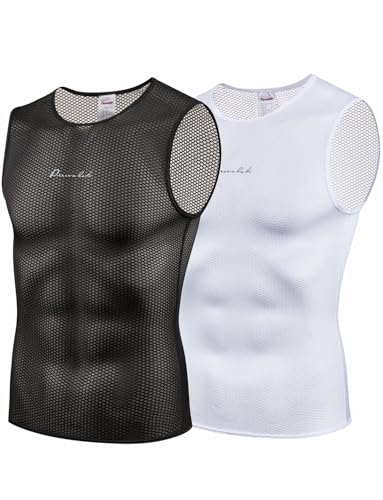 Przewalski Menâ€™s Sleeveless Cycling Undershirt Quick Dry Bike Base Layer Vests Breathable Bicycle Jerseys Biking Tank Tops