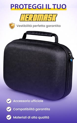 Heromask Etui do przenoszenia VR – twarde etui na okulary i akcesoria do wirtualnej rzeczywistości – ochrona przed wstrząsami, lekka, z uchwytem, bezpieczne i zorganizowane przechowywanie
