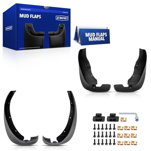 JC Whitney JFBAJCWSG00222 Set of 4 Front and Rear Mud Flaps Splash Guards - Compatible with Mazda Miata 1990-1997