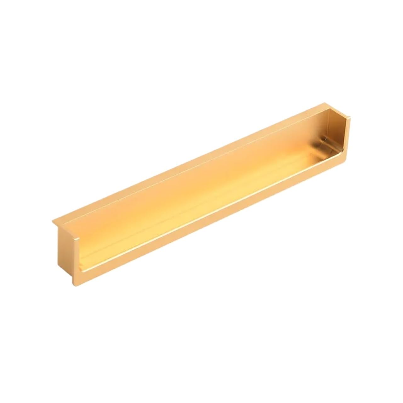 EKalgretrA Recessed Sliding Handles Embedded Concealed Pulls Handles White Wardrobe Doors Black Cabinets Gray Drawers Recessed Finger(Gold 200mm)