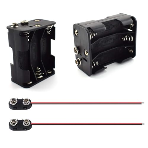 SDTC Tech 2-Set 6X 1.5V AA Battery Holder and I Type Snap Connector Kit