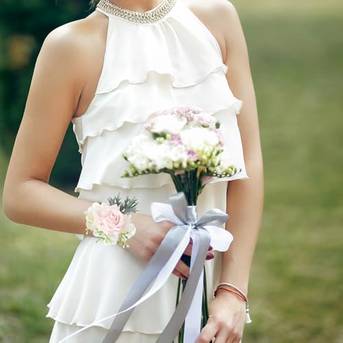 Boutonnières beiges pour homme : l'accessoire idéal pour le marié et témoins - 5