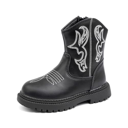 Miamooi Toddler Girls Boys Combat Ankle Boots Little Kid Waterproof Outdoor Chelsea Fall Booties Leather Comfort Shoes (Toddler/Little Kid)