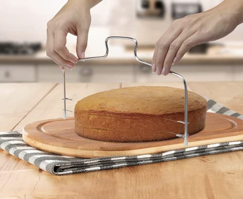 Cake Square Pan Sets For Baking + Cake Decorating Supplies: 4 Non-Stick Springform Pans Set (8.5,9.5, 10, 11 Inches), Icing Tips, Cake Leveler – Multi-Functional Leak-Proof Cheesecake Pan & Ebook #TOP7