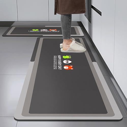 NEYTIIR Alfombra De Baño De Tierra De Diatomeas Súper Absorbente De Secado Rápido Antideslizante De Diatomita Barro Alfombra De Baño, Felpudo De Oficina, Cocina, Comedor(H,50X80CM)