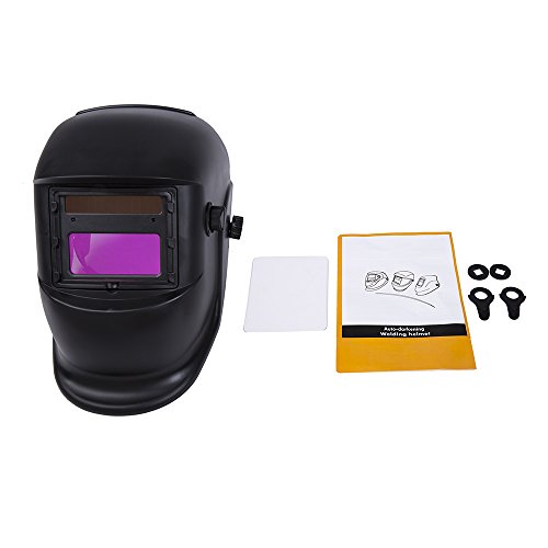Black Adjustable Auto Darkening Solar Welding Helmet Mask CE ANSI Certified View size: 91.5 X 34mm(3.6" X 1.33")