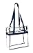 Clear 12 x 12 x 6 NFL Stadium Approved Tote Bag with 35" Handles Navy Trim