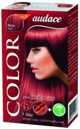 Audace Hair Color Cream No. 3 Red Color Plus keratin 30ml