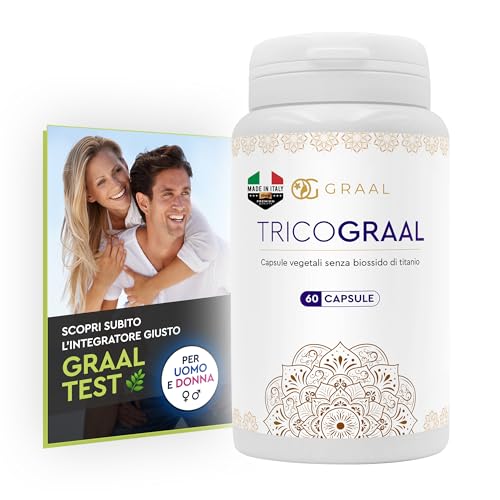 Tricograal - Integratore Capelli Donna e Uomo per Rinforzare e Nutrire, Vitamine per Capelli per Contrastare la Caduta e Favorire Ricrescita con Ingredienti Naturali
