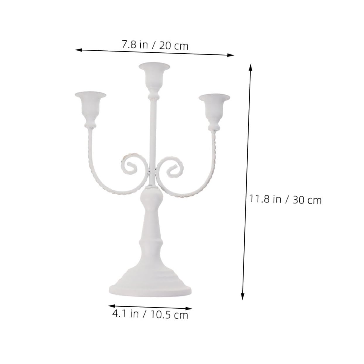 Candelabro de Hierro Europeo de 3 Brazos, Decoración Delicada para Hogar y Eventos, Adecuado para Centro de Mesa en Inauguraciones y Regalos