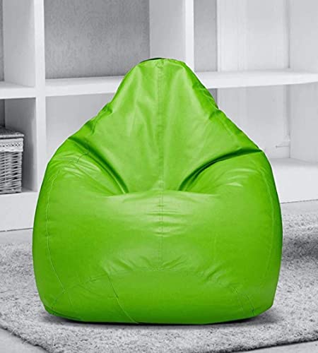 Bean Bag Cover Recliner Bean Bag Cover Organizing Storage Water Resistant Furniture For Kids And Adults Color Parrot Green Size Xxxl ( 46 X 28 ) Inches #TOP2