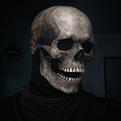 BuyB Máscara de caveira de Dia das Bruxas, máscara de caveira, capacete, acessório para cabeça de te