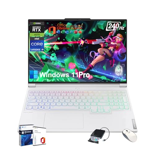 Image of Lenovo Legion Pro 7i Gaming Laptop - w /Office 2024 Lifetime, DVD Drive, Intel 24-Core i9-14900HX, GeForce RTX 4070, 16 inch 240Hz 500 nits Display, 64 GB DDR5, 2 TB SSD, RGB KB, Wi-Fi 6E, Win 11 Pro