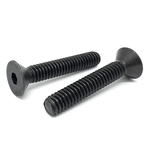 (100 Pieces) 5/8-11x3" Alloy Flat Head Socket Cap Bolts Screws UNC Coarse Full Threads Black Oxide