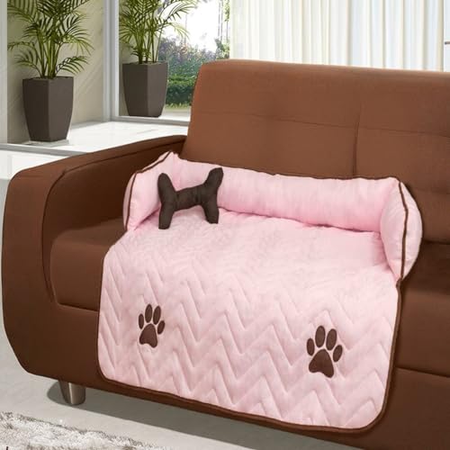 Capa Protetora para Sofá PET Estilo Cama Impermeável - Tamanho G (Rosa)