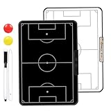 Double Sided LCD Coaching Board, Football Tactics Board, Electronic Coaching Board, One-Touch Erase Lock, Coach Board with Accessory Kit, Soccer Coaching Equipment, Includes Stylus Pen