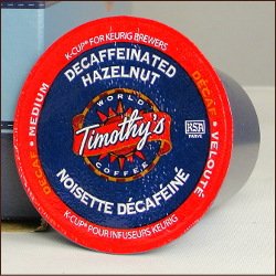 DECAF HAZELNUT by Timothy's World Coffee 72 K-Cups for Keurig Brewing Systems