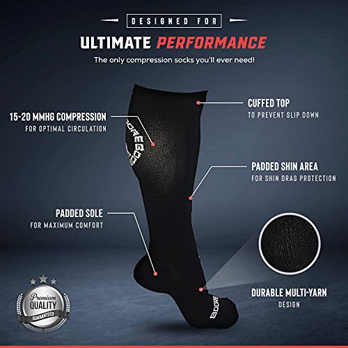 BOORE - Deadlift OCR socks Weightlifting Compression Socks With Shin Drag Protection Men Women Running Lifting Knee High Sock3