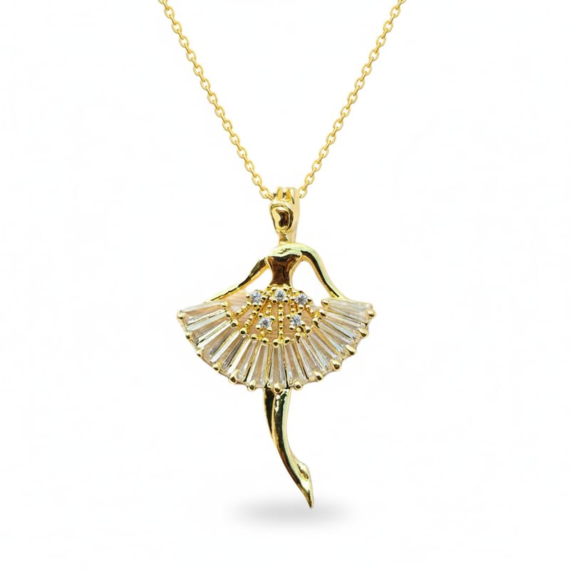 Collier danseuse de ballet en argent 925 fait main LKBEADS