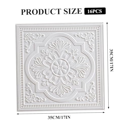 Azulejos de techo florales para tapar grietas con espuma de poliestireno impermeable 3