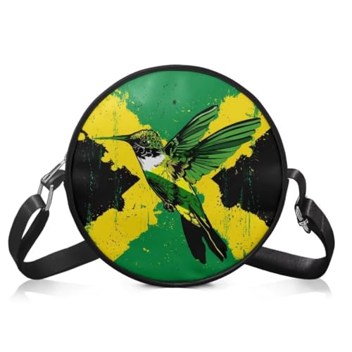 Coldinair Hummingbird Floral Shoulder Bag for Women Leather Crossbody Shoulder Handbags Circle Crossbody Purse2