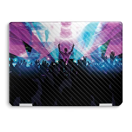 Image of MightySkins Carbon Fiber Skin Compatible with HP Spectre x360 14 inch (2022) Full Wrap Kit - Dj Festival | Protective, Durable Textured Carbon Fiber Finish | Easy to Apply | Made in The USA